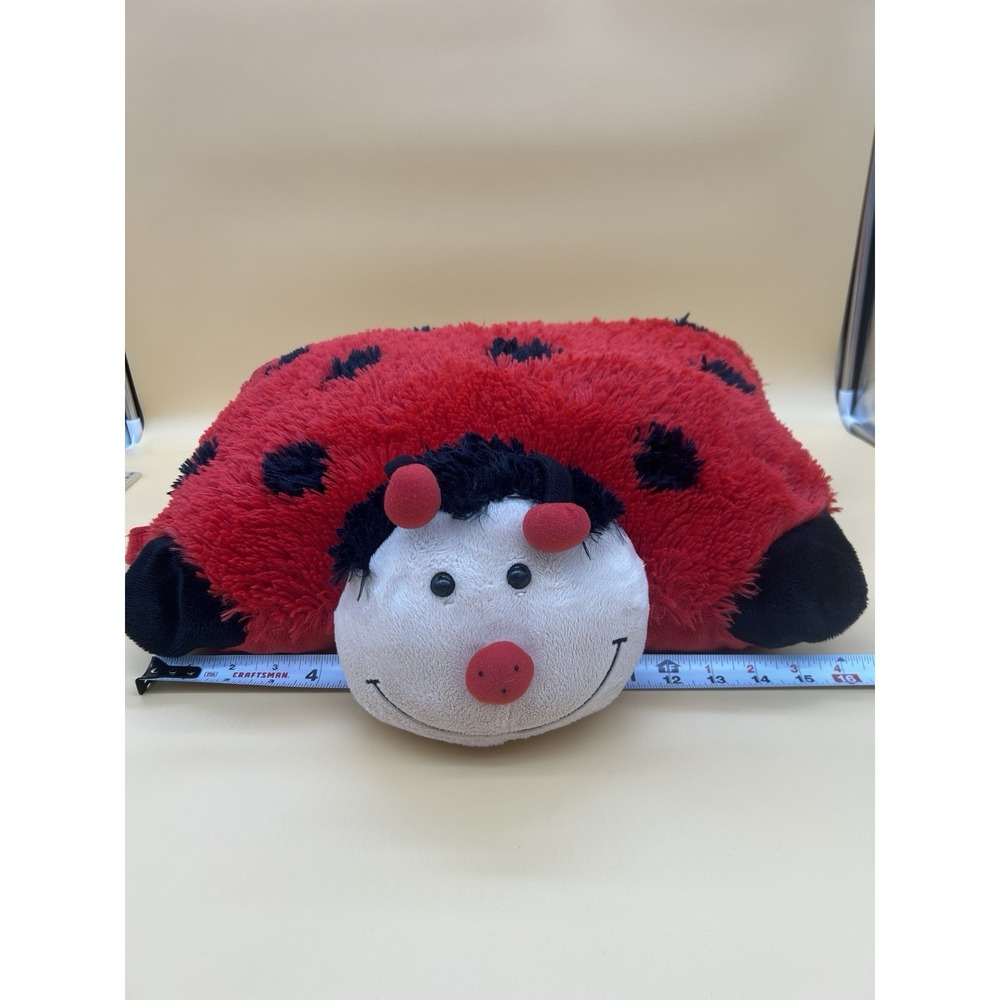 Pillow Pets Lady Bug Red Large Convertible Plush Pillow Stuffed Animal 18" 2010